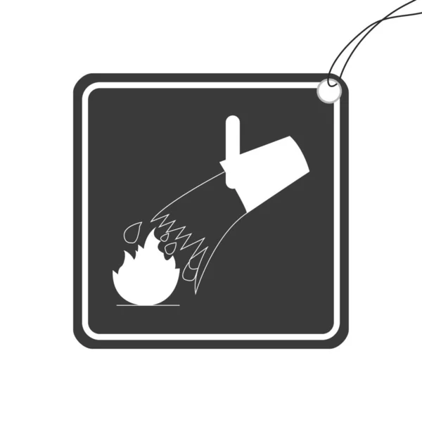 Icono Ilustrado Aislado Sobre Fondo Cubo Agua Llama — Foto de Stock