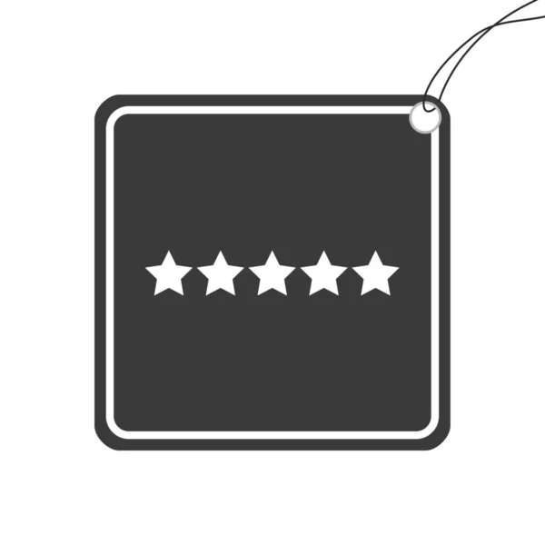 Ícone Ilustrado Isolado Fundo Star Rating — Fotografia de Stock