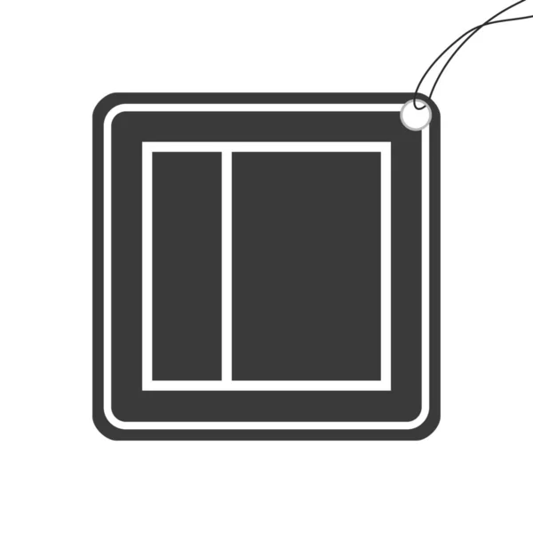Ícone Ilustrado Isolado Fundo Web Wireframe Split Esquerda — Fotografia de Stock