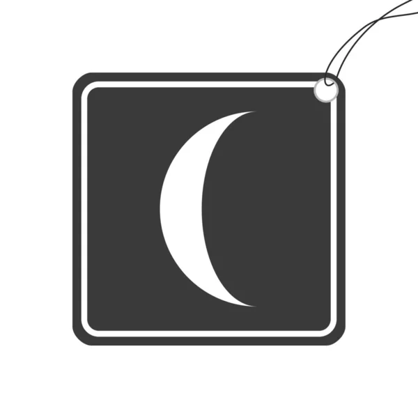 Иллюстрированная Икона Заднем Плане Waning Gibbous Moon — стоковое фото