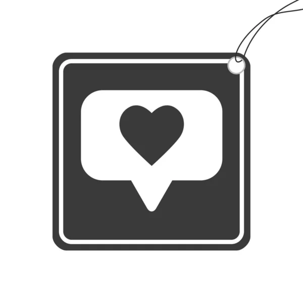 Illustrated Icon Isolated Background Social Media Love — Stock Photo, Image