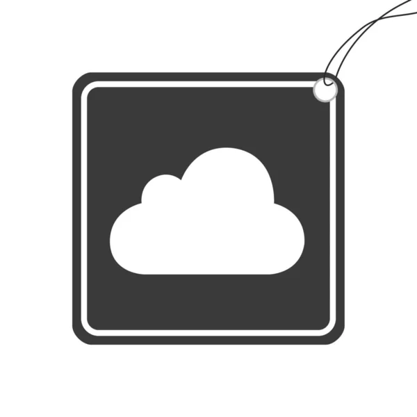 Icono Ilustrado Aislado Segundo Plano Nube —  Fotos de Stock