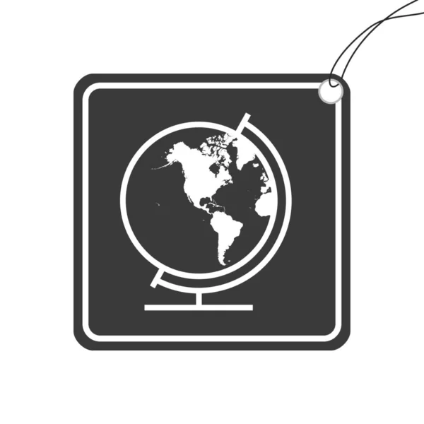 Ícone Ilustrado Isolado Fundo Globo América Norte América Sul — Fotografia de Stock
