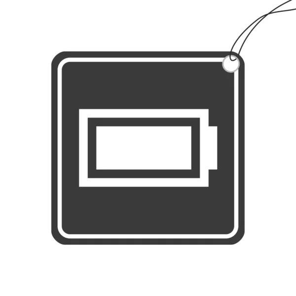 Ikona Ilustrowana Izolowana Tle Bateria — Zdjęcie stockowe
