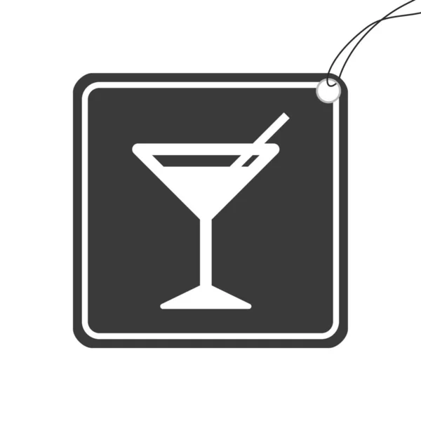 Ícone Ilustrado Isolado Fundo Cocktail — Fotografia de Stock