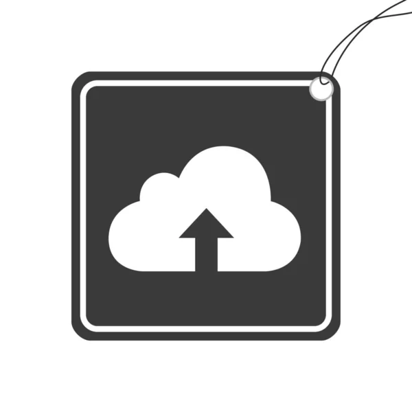 Een Geïllustreerd Icoon Geïsoleerd Een Achtergrond Cloud Upload — Stockfoto