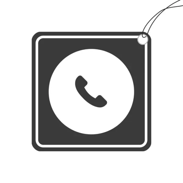 Ícone Ilustrado Isolado Fundo Telefone Círculo Preenchido — Fotografia de Stock