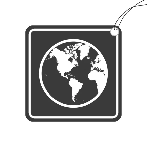 Ilustrovaná Ikona Izolovaná Pozadí Svět Severní Amerika Jižní Amerika — Stock fotografie