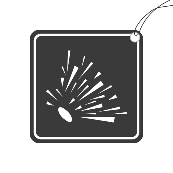 Illustrerad Ikon Isolerad Bakgrund Explosion Med Bitar — Stockfoto