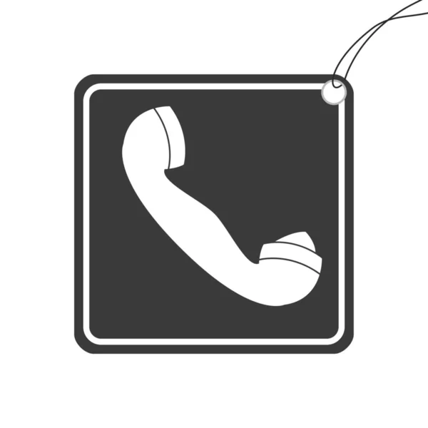 Illustrated Icon Isolated Background Retro Telephone — Stock Photo, Image