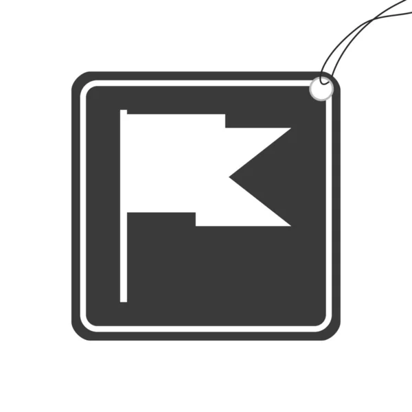 Illustrerad Ikon Isolerad Bakgrund Square Cut Out Flagga Viftar — Stockfoto