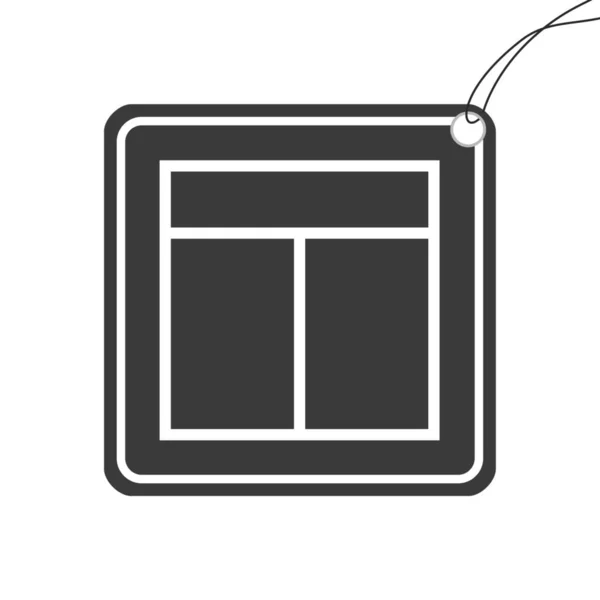 Ícone Ilustrado Isolado Fundo Web Wireframe Way Split Header — Fotografia de Stock