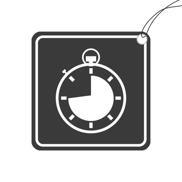 Een Geïllustreerd Pictogram Geïsoleerd Een Achtergrond Stopwatch Quarters Compleet — Stockfoto