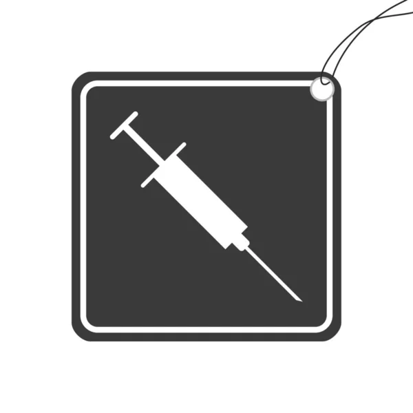 Illustrated Icon Isolated Background Syringe — Stock Photo, Image