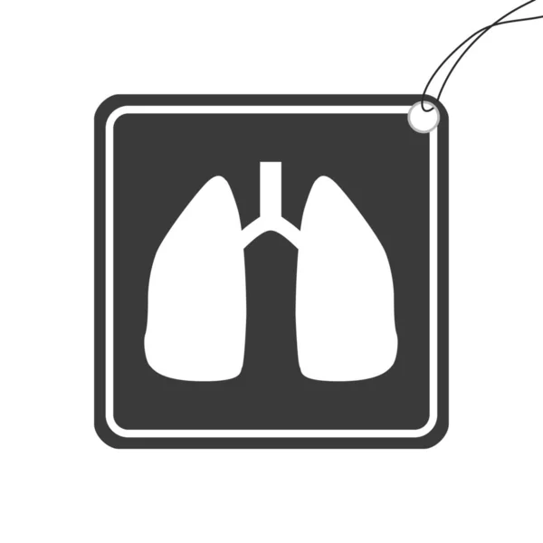 Icono Ilustrado Aislado Sobre Fondo Pulmones — Foto de Stock