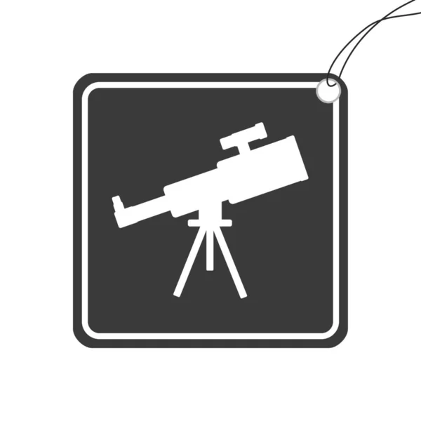 Ícone Ilustrado Isolado Fundo Grande Telescópio — Fotografia de Stock