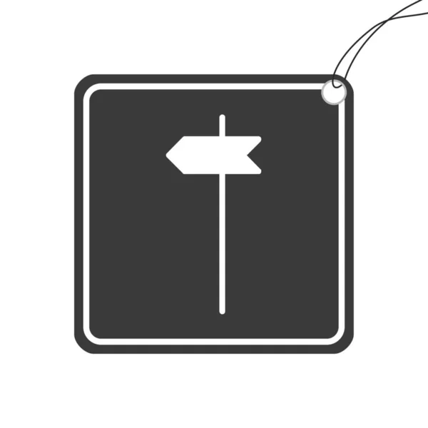 Een Geïllustreerd Pictogram Geïsoleerd Een Achtergrond Sign Post Links — Stockfoto