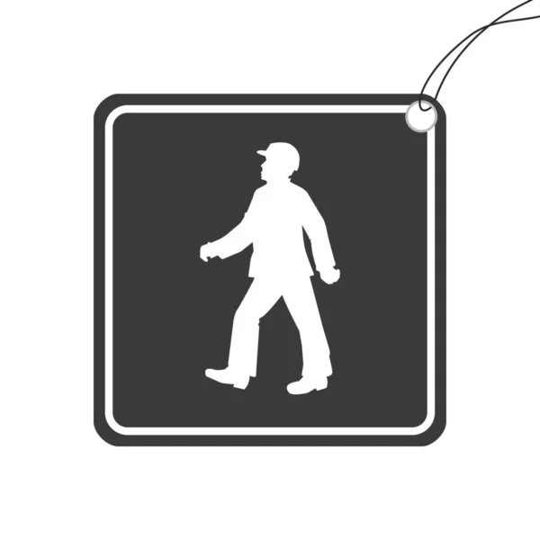 Une Icône Illustrée Isolée Sur Fond Homme Avec Chapeau Sécurité — Photo