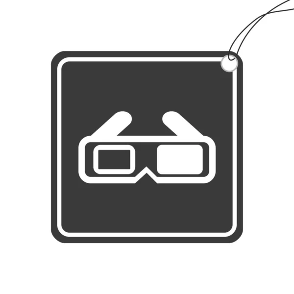 Ícone Ilustrado Isolado Fundo Óculos — Fotografia de Stock
