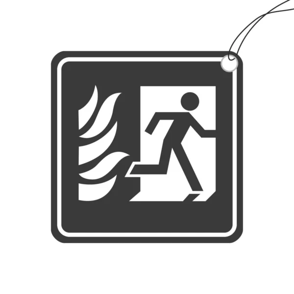 Icono Ilustrado Aislado Sobre Fondo Salida Fuego Con Fuego —  Fotos de Stock