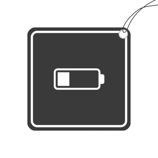 Ilustrovaná Ikona Izolovaná Pozadí Nedostatek Baterie — Stock fotografie