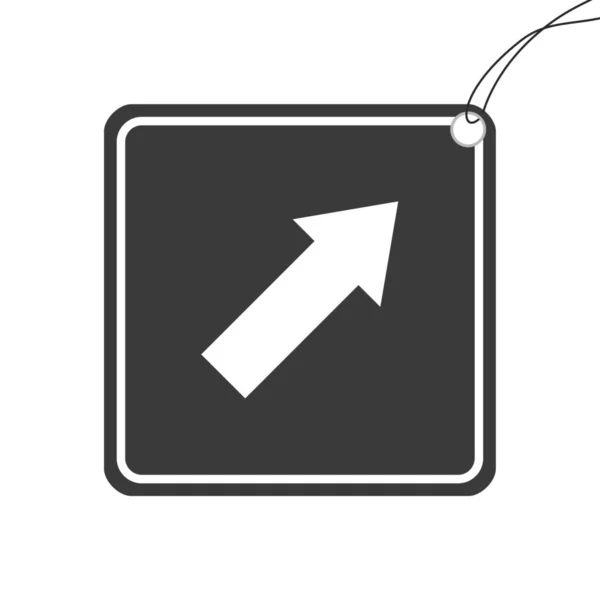 Icono Ilustrado Aislado Sobre Fondo Flecha Superior Derecha — Foto de Stock