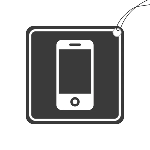 Een Geïllustreerd Pictogram Geïsoleerd Een Achtergrond Mobiele Telefoon — Stockfoto