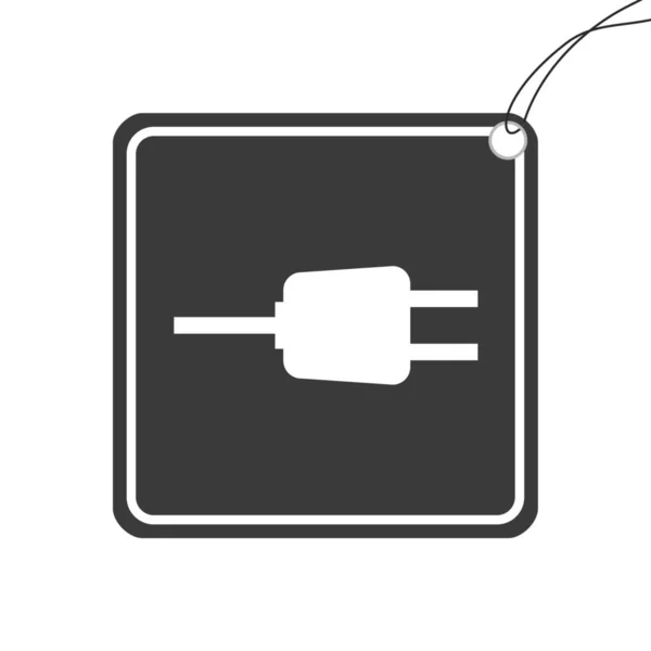 Een Geïllustreerd Pictogram Geïsoleerd Een Achtergrond Plug — Stockfoto