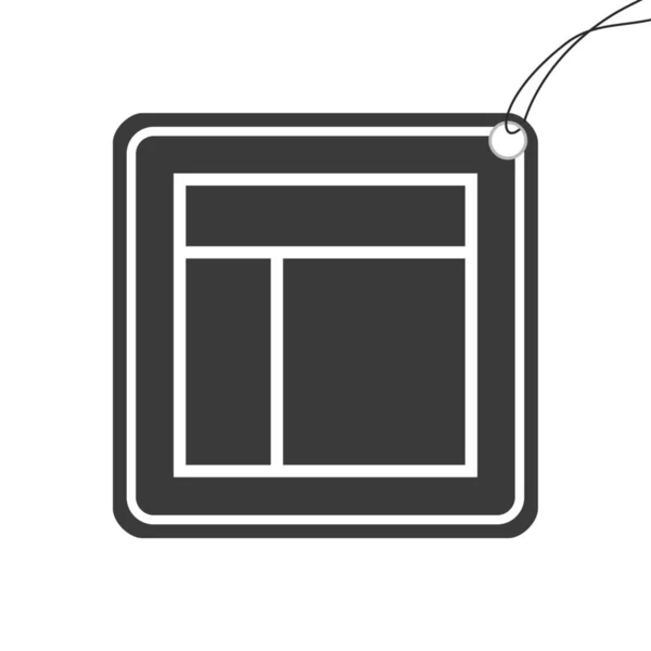 Ícone Ilustrado Isolado Fundo Web Wireframe Split Top Esquerda — Fotografia de Stock