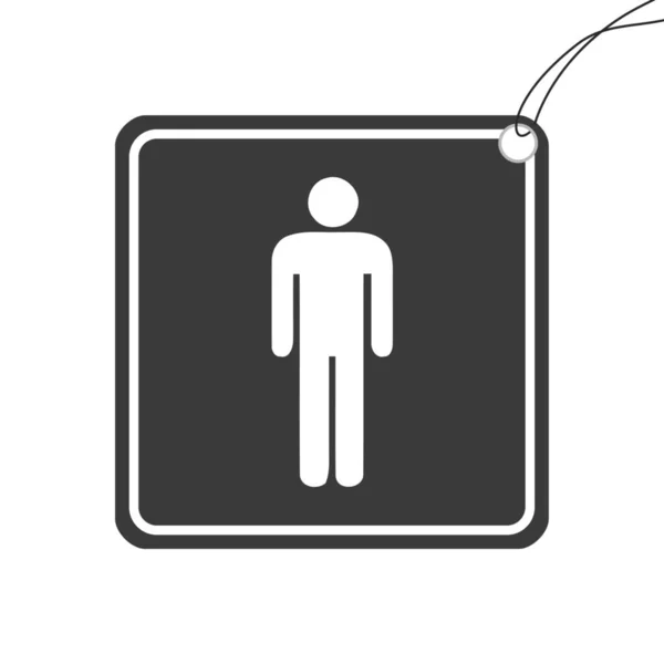 Icono Ilustrado Aislado Sobre Fondo Silueta Masculina —  Fotos de Stock
