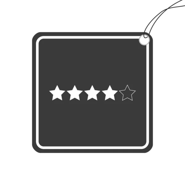 Eine Illustrierte Ikone Isoliert Auf Einem Hintergrund Sterne Bewertung — Stockfoto