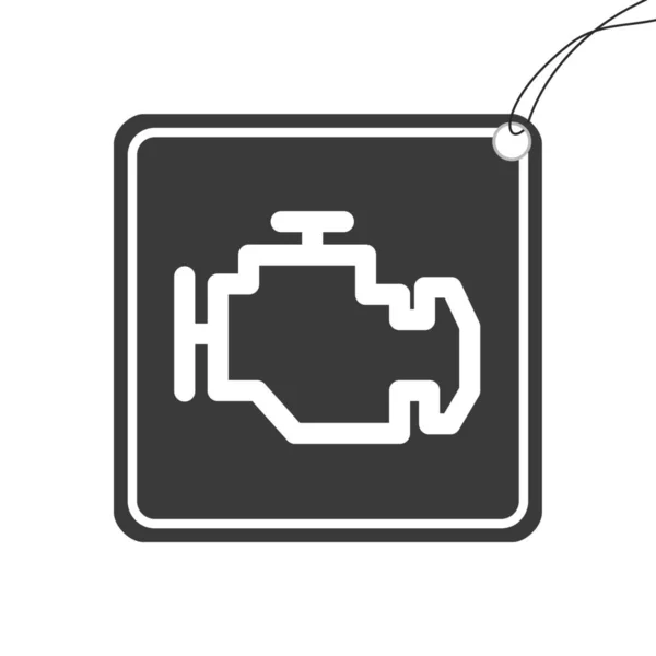 Icono Ilustrado Aislado Sobre Fondo Comprobar Luz Del Motor —  Fotos de Stock