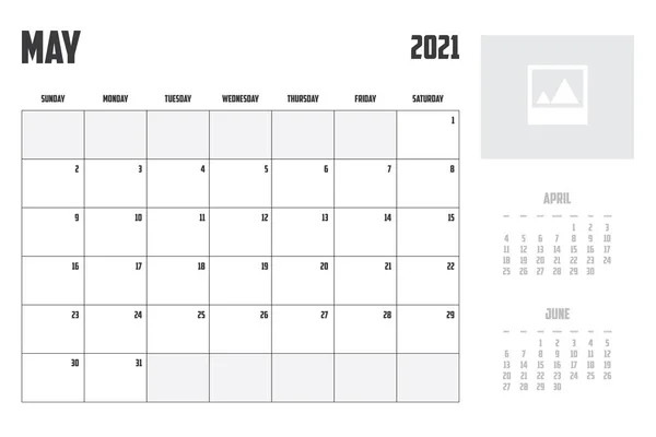 2021 Calendar Isolated Background May — Stock Photo, Image