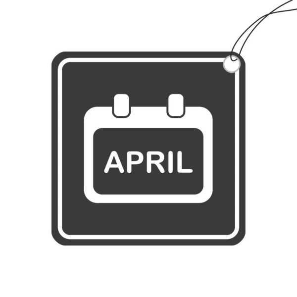 Ikona Ilustrowana Izolowana Tle Zaokrąglony Miesiąc Kalendarzowy — Zdjęcie stockowe