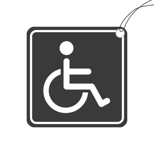 Ícone Ilustrado Isolado Fundo Cadeira Rodas — Fotografia de Stock