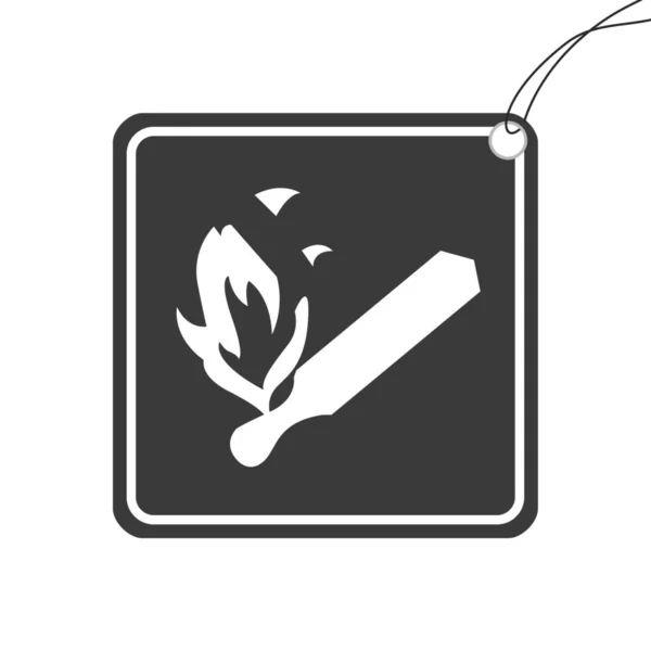 Εικονογραφημένο Εικονίδιο Απομονωμένο Φόντο Match Flame — Φωτογραφία Αρχείου