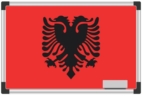 Una Bandera Ilustrada Una Pizarra Blanca Para País Albania —  Fotos de Stock