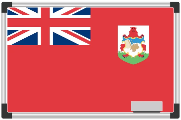 Drapeau Illustré Sur Tableau Blanc Pour Pays Des Bermudes — Photo