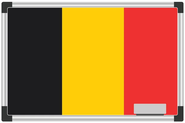 Una Bandiera Illustrata Una Lavagna Bianca Paese Del Belgio — Foto Stock