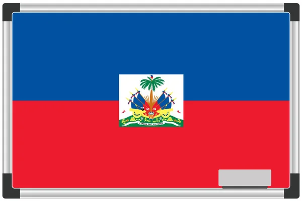 Una Bandera Ilustrada Una Pizarra Blanca Para País Haití — Foto de Stock