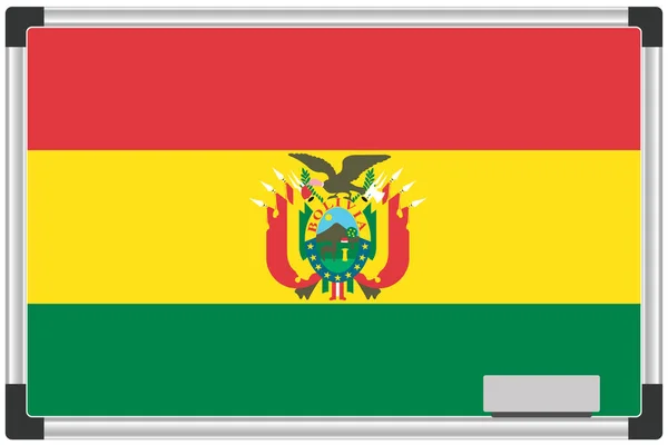 Illustrerad Flagga Whiteboard För Bolivia — Stockfoto