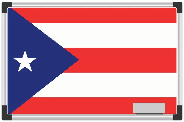 Drapeau Illustré Sur Tableau Blanc Pour Pays Porto Rico — Photo
