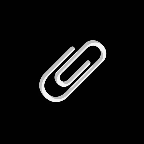 背景に孤立したイラストアイコン Paperclip — ストックベクタ