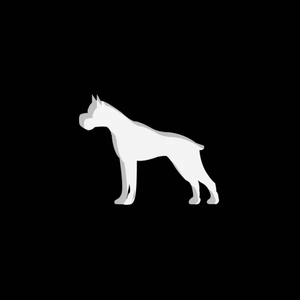 Icono Ilustrado Aislado Sobre Fondo Pitbull Guard Dog — Vector de stock