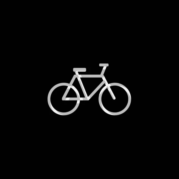 Een Geïllustreerd Pictogram Geïsoleerd Een Achtergrond Fiets — Stockvector