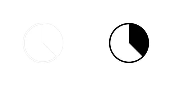 Ícone Ilustrado Isolado Plano Fundo Por Cento Pie Chart —  Vetores de Stock