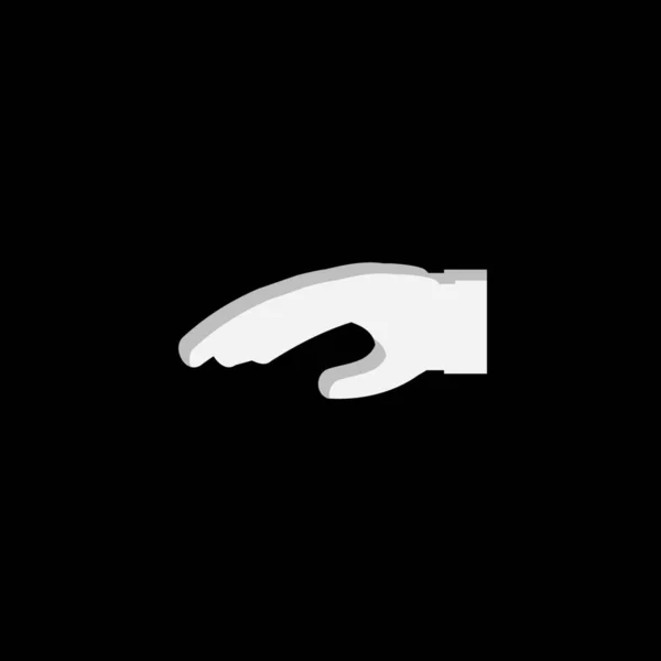Ілюстрована Ікона Ізольована Тлі Ручна Долоня Вниз — стоковий вектор