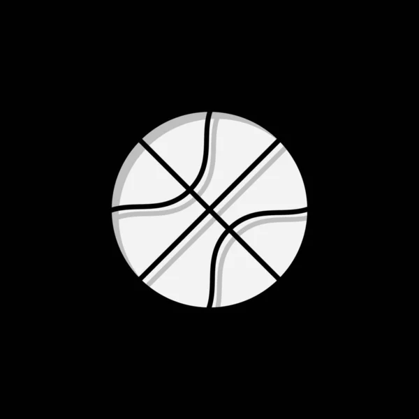 Icono Ilustrado Aislado Sobre Fondo Baloncesto — Vector de stock