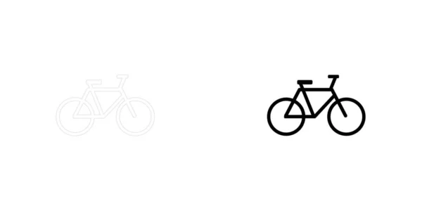 Ícone Ilustrado Isolado Fundo Bicicleta —  Vetores de Stock