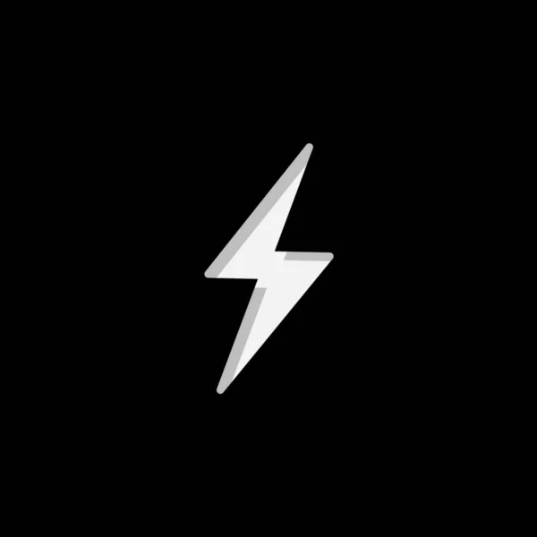 Illustrated Icon Isolated Background Lightning Bolt — Stock Vector